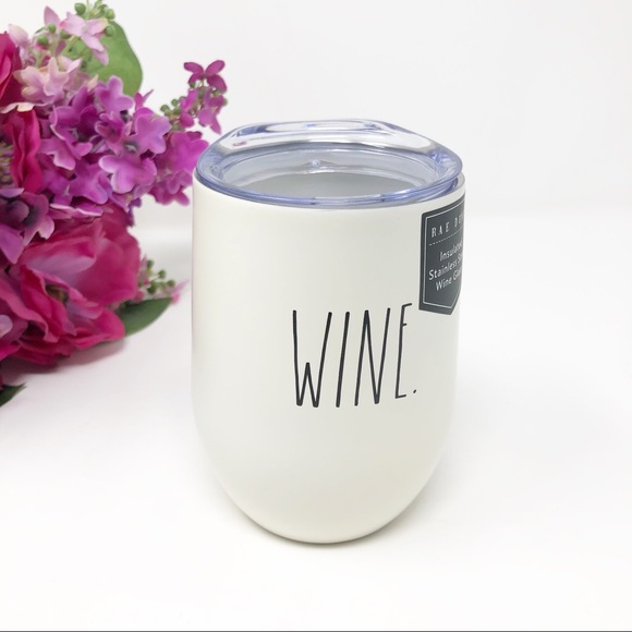 Rae Dunn Dining Rae Dunn Wine Insulated Wine Glass W Lid 2 Oz